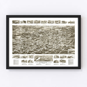 Vintage Map of Hammonton, New Jersey 1926