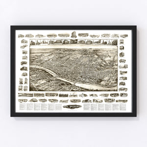 Vintage Map of New Brunswick, New Jersey 1910