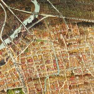 Vintage Map of Newark, New Jersey 1916