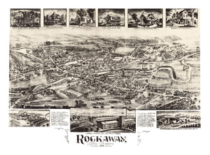 Vintage Map of Rockaway, New Jersey 1902