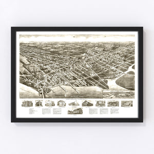 Vintage Map of Somers Point, New Jersey 1925
