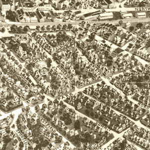 Vintage Map of Westfield, New Jersey 1929