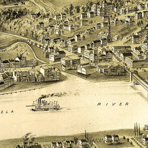 Vintage Map of Brownsville, Pennsylvania 1902