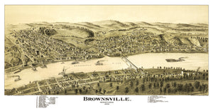 Vintage Map of Brownsville, Pennsylvania 1902