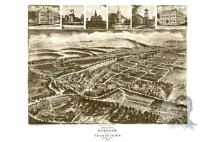 Vintage Map of Burnham, Pennsylvania 1906