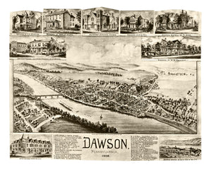 Vintage Map of Dawson, Pennsylvania 1902