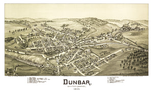 Vintage Map of Dunbar, Pennsylvania 1900