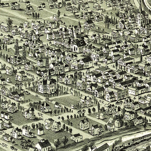 Vintage Map of Evans City, Pennsylvania 1900