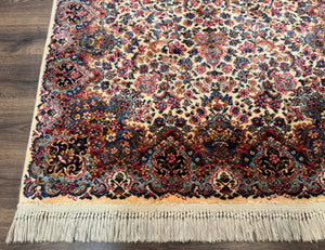 Karastan Ivory Kirman Rug 4x6, Floral Kirman #759, Wool Pile, Vintage, Original 700 Series