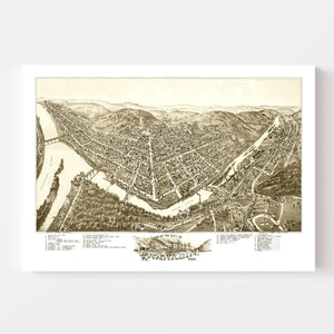 Vintage Map of Franklin, Pennsylvania 1901