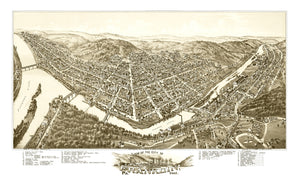 Vintage Map of Franklin, Pennsylvania 1901