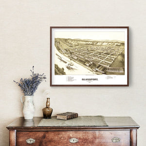 Vintage Map of Glassport, Pennsylvania 1902