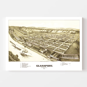 Vintage Map of Glassport, Pennsylvania 1902