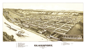 Vintage Map of Glassport, Pennsylvania 1902