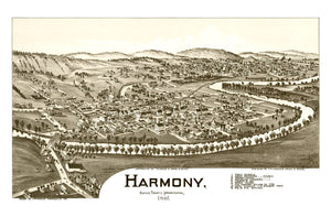 Vintage Map of Harmony, Pennsylvania 1901