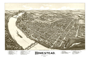 Vintage Map of Homestead, Pennsylvania 1902