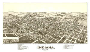 Vintage Map of Indiana, Pennsylvania 1900