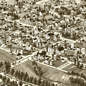 Vintage Map of Ligonier, Pennsylvania 1900