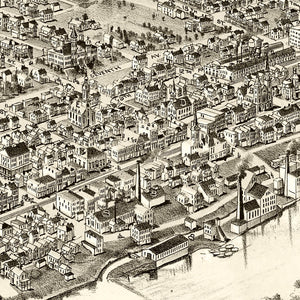 Vintage Map of New Brighton, Pennsylvania 1901