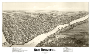 Vintage Map of New Brighton, Pennsylvania 1901
