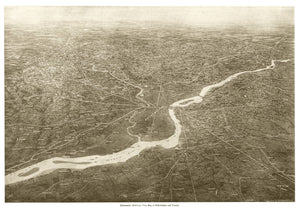 Vintage Map of Philadelphia, Pennsylvania 1926