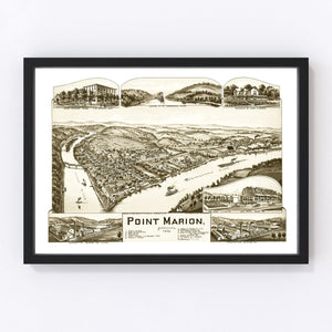 Vintage Map of Point Marion, Pennsylvania 1902