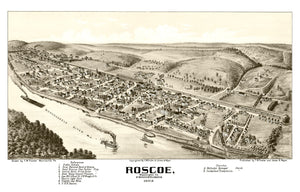Vintage Map of Roscoe, Pennsylvania 1902