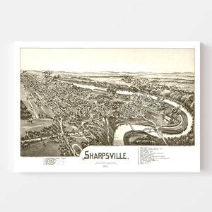 Vintage Map of Sharpsville, Pennsylvania 1901