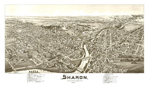 Vintage Map of Sharon, Pennsylvania 1901