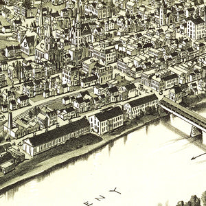 Vintage Map of West Newton, Pennsylvania 1900