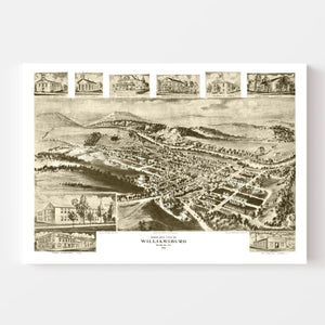 Vintage Map of Williamsburg, Pennsylvania 1906