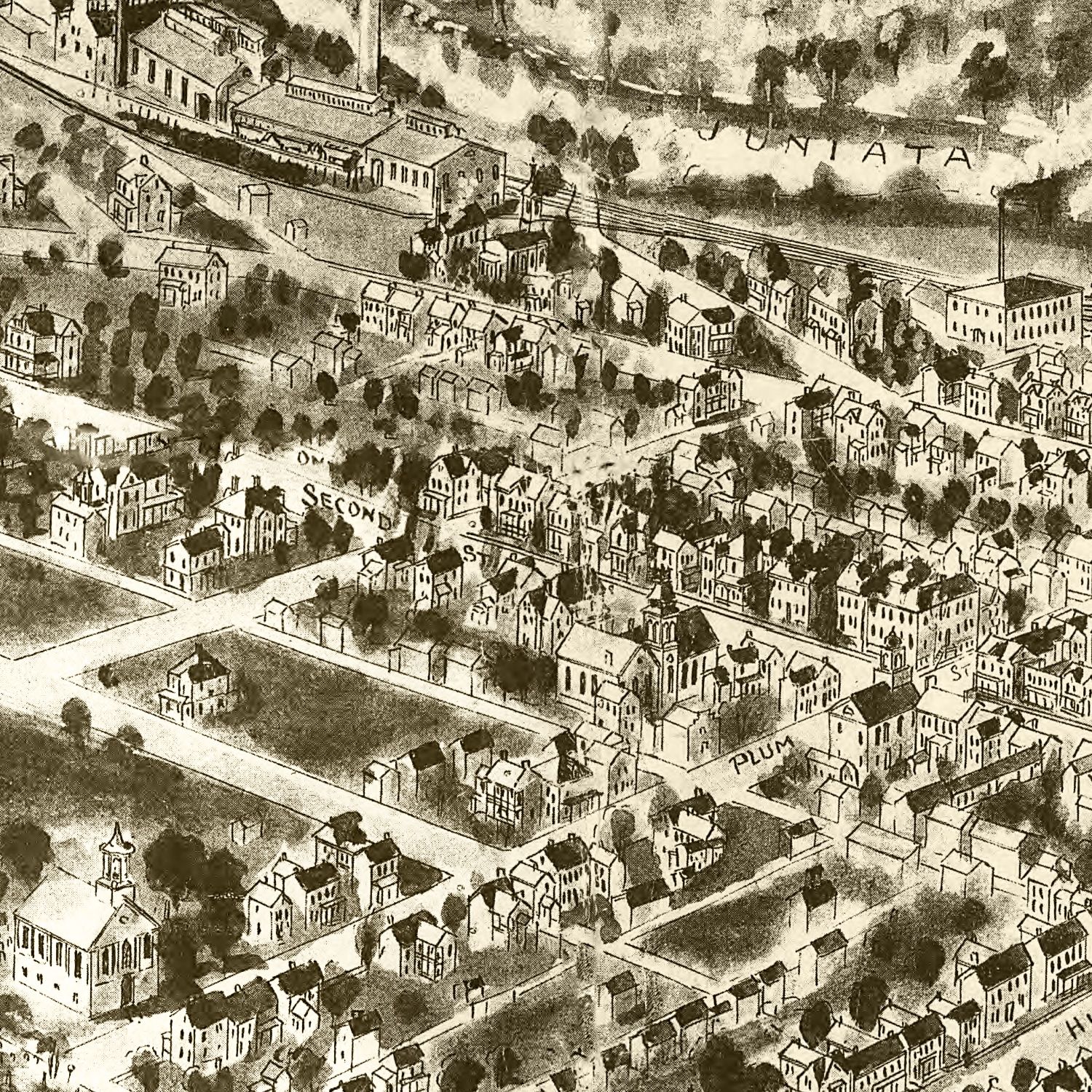 Vintage Map of Williamsburg, Pennsylvania 1906