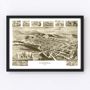 Vintage Map of Williamsburg, Pennsylvania 1906