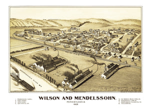 Vintage Map of Wilson & Mendelssohn, Pennsylvania 1902