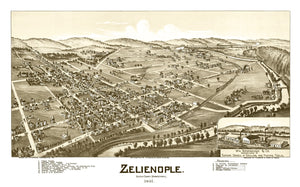 Vintage Map of Zelienople, Pennsylvania 1901