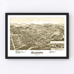 Vintage Map of Zelienople, Pennsylvania 1901