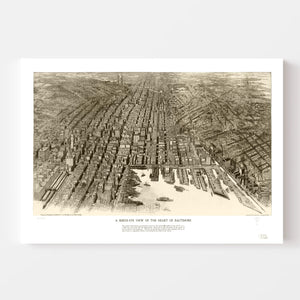 Vintage Map of Baltimore, Maryland 1912