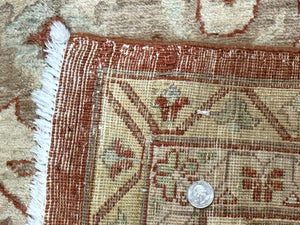 Turkish Heriz Serapi Rug 9x13, Geometric Medallion
