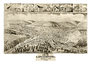 Vintage Map of Lonaconing, Maryland 1905