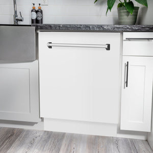 24" Dishwasher with White Matt panel, Stainless Tub, DWV-WM-24