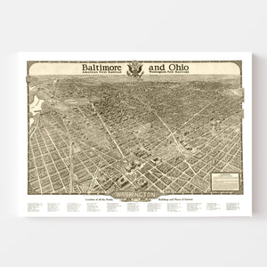 Vintage Map of Washington,  1923