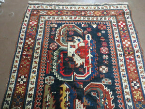 3' 7" X 14' Antique Handmade Caucasian Wool Rug Carpet Nice