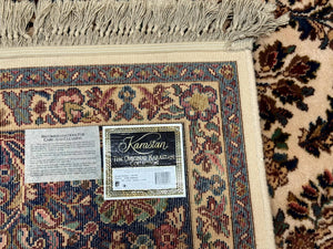 Karastan Rug 8.8 x 10.6 Ivory Sarouk #700/760, Wool Discontinued Original 700 Series