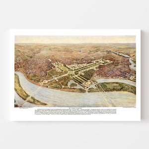 Vintage Map of Washington,  1915