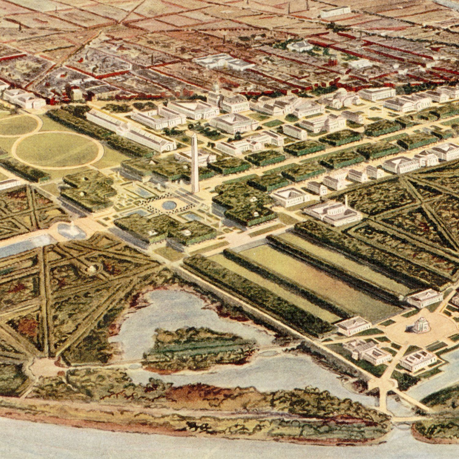 Vintage Map of Washington,  1915