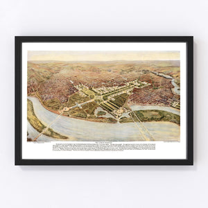 Vintage Map of Washington,  1915