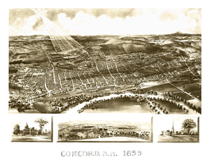Vintage Map of Concord, New Hampshire 1899