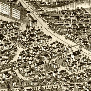 Vintage Map of Dover, New Hampshire 1888