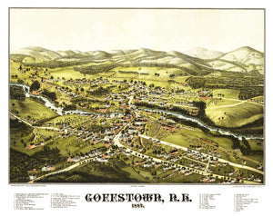Vintage Map of Goffstown, New Hampshire 1887