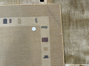 Large Wool Rug 10x13, Panel Design, Modern Contemporary Carpet